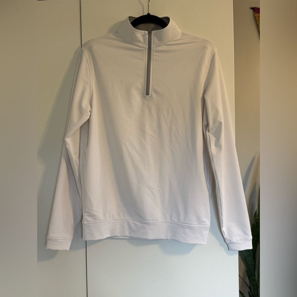 Peter Millar Light Gray Quarter-Zip Sweatshirt